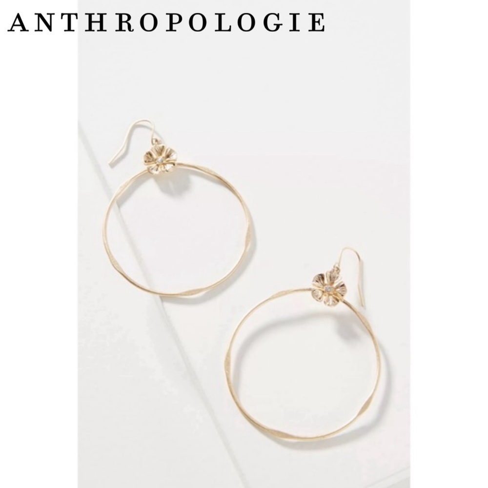 Anthropologie Budding Blossom Drop Earrings